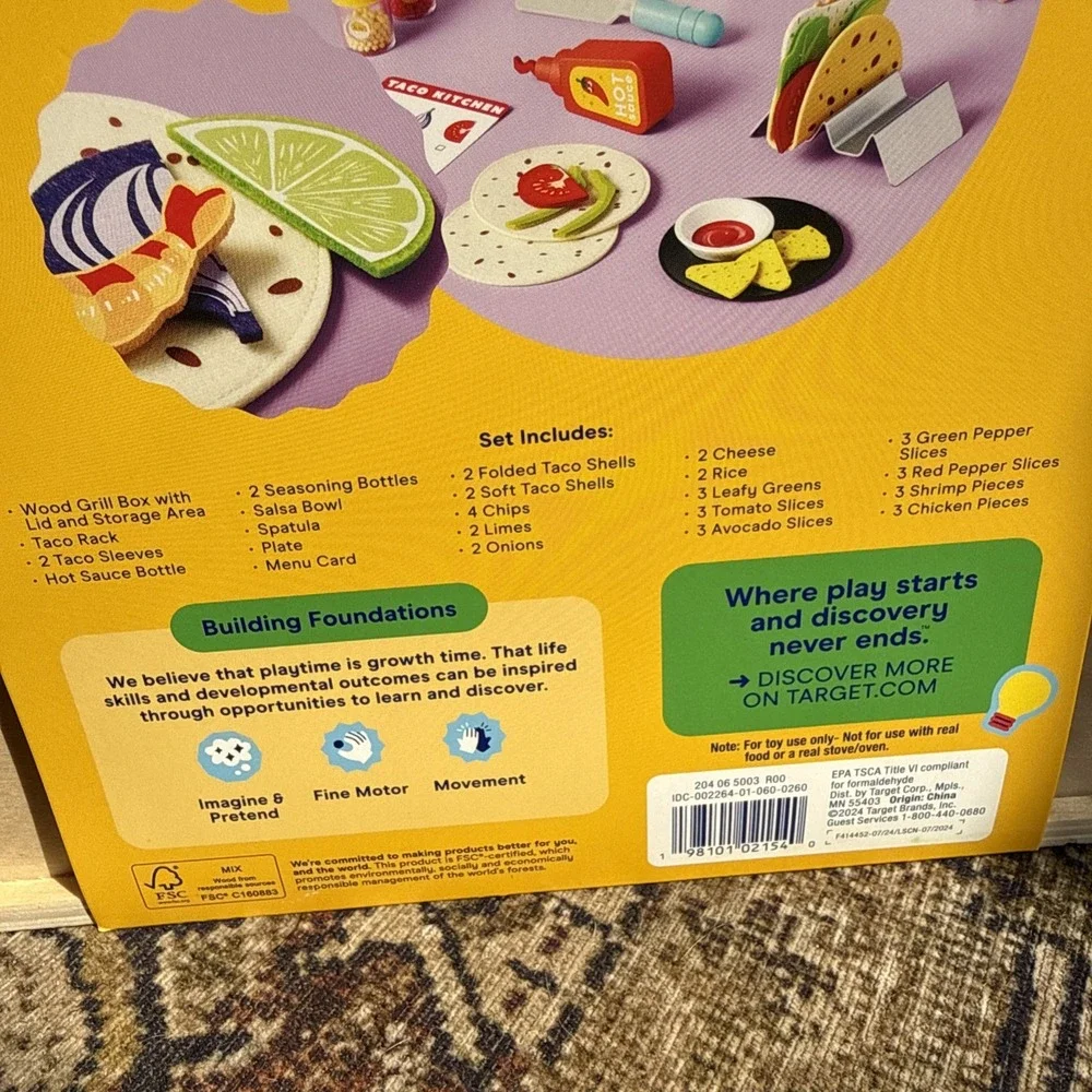 Gigglescape Taco Night Play Set, New, Creative Toy Kitchen, 50 Pieces, Ages 3+